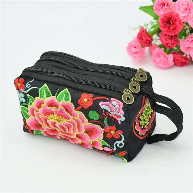Платок с национальной вышивкой и ремешком Ms. Sanluo Bags, Miss Sanza, чехол для монеты с вышивкой на холсте