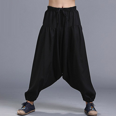 men kungfu clothing men pants men Harem Pants fashion men Linen