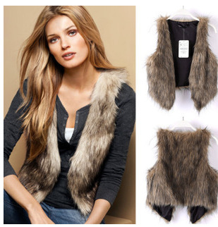 2023 New European and American Slim-Fit Fashion Fur Vest Women's Cardigan Small Jacket Vest Fashion Versatile