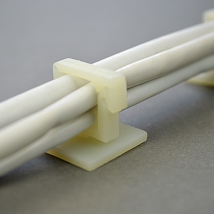 厂家直销 桌面整理 自粘6个装正方形固线器 线卡线扣 电线固定夹