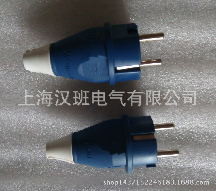 2孔工业插座 16A2芯圆头插头 室外检修暗装插座  圆孔电源连接器