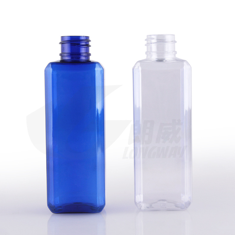 100mL botella cuadrada botella de tóner de plástico pequeña botella de plástico Embalaje Universal de mascotas botella de plástico transparente