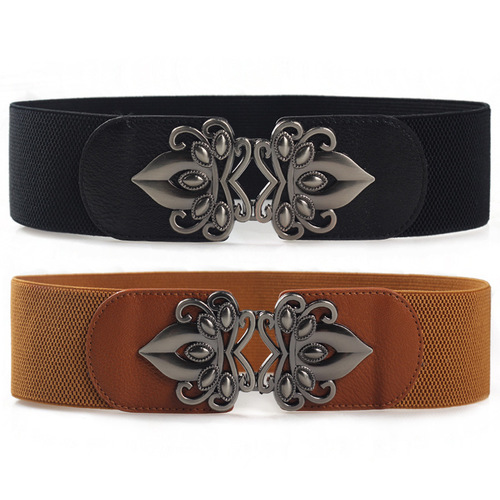 Matching dress, fashionable women's wide girdle elastic elastic belt, versatile women's wide belt decoration wholesale