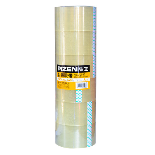 Deli 30932 sealing transparent tape 60mm*100y*45um (transparent) packaging sealing tape