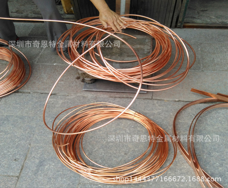 紫铜盘圆铜管加工 T2空调紫铜管 直条紫铜管