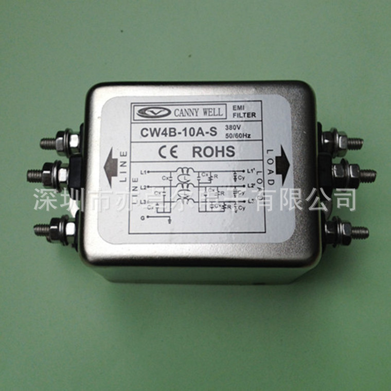 台湾 原装正品CANNY WELL EMI电源滤波器CW4B-10A-S三相三线380V