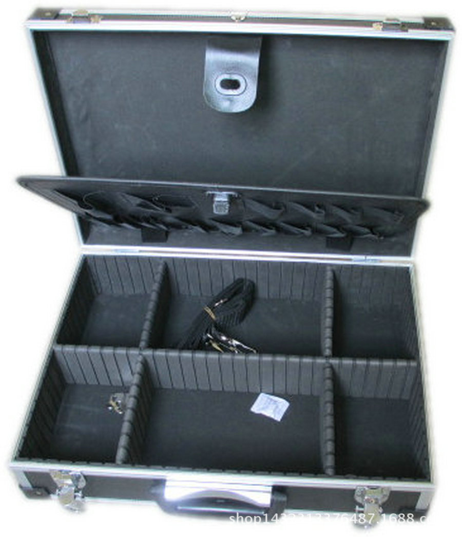 供应五金工具箱 家电维修安装箱 多功能带隔板铝合金箱订制