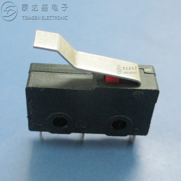 供应温度控制器专用微动开关5A125V三脚耐温弯柄微动开关ZW12-H