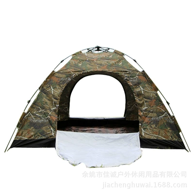 Polar Tiger wholesale 3-4 people double door quick Open pull rope automatic tent Leisure outdoor camping camping tent (Çadırlar) - camouflage-3-4-people