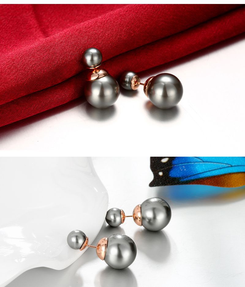 Fashion Geometric Alloy Plating Artificial Pearls Women's Ear Studs 1 Pair display picture 2