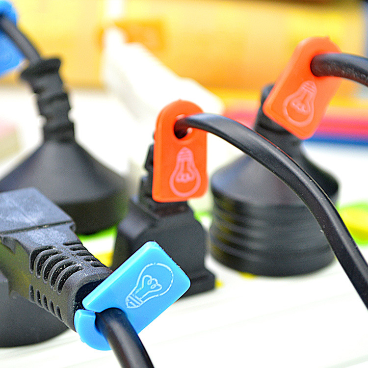 零售批发CC-581 TPR方便小巧识别电线插头 颜色定制 薄片电线标签