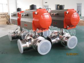 Q615F分流合流用气动三通球阀 Q615F气动三通球阀