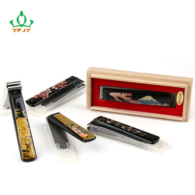 日本百年企业手绘描金工艺白钢指甲刀居家日用品创意莳绘工艺礼品|ms