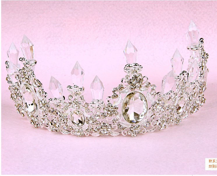 Fashionable earrings for bride, Korean set, crown for photo sessions, accessory, Korean style
