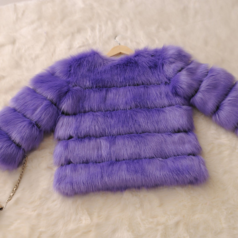 2018 Autumn and winter Korean Edition Fur imitation Haining leather and fur Maomao leather and fur Short coat Fox Women coat