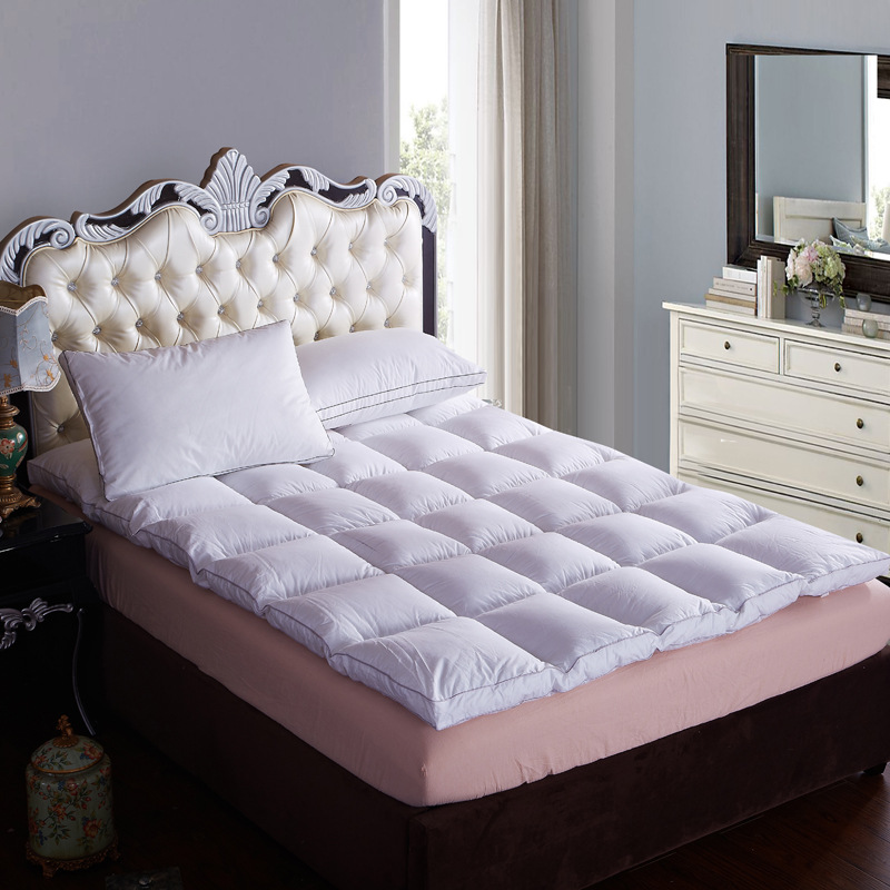 全棉羽絨床墊--白色