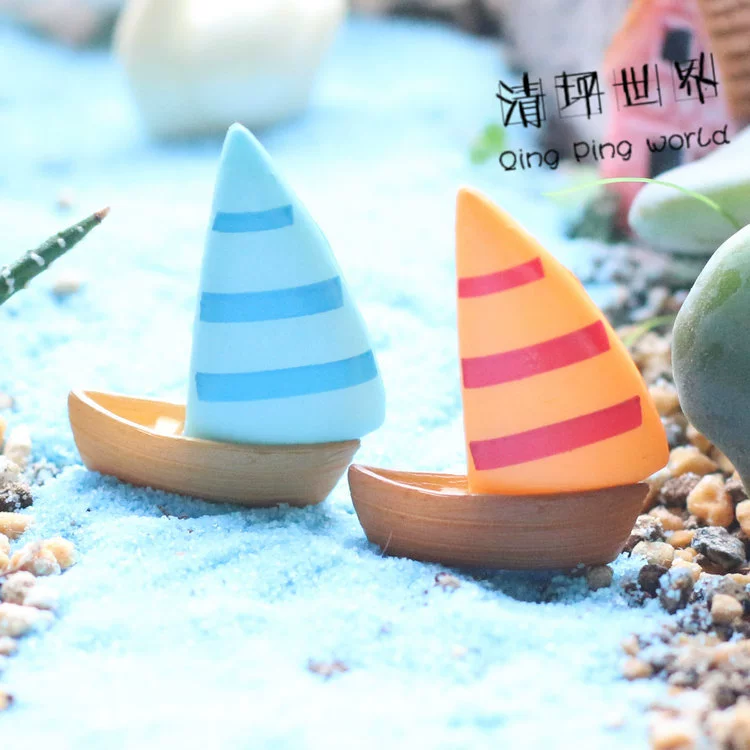 Украшение сочных растений (украшения-одиночный парусный корабль из ПВХ) мох микропейзаж ZAKKA мини-таблетка украшение