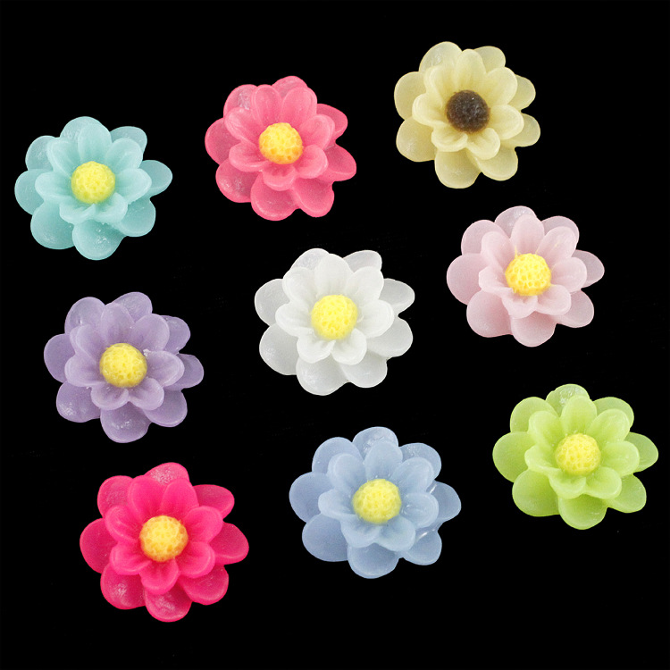 果冻亚光树脂花配件雏菊 手机壳美容diy手工发卡饰品贴钻材料批发