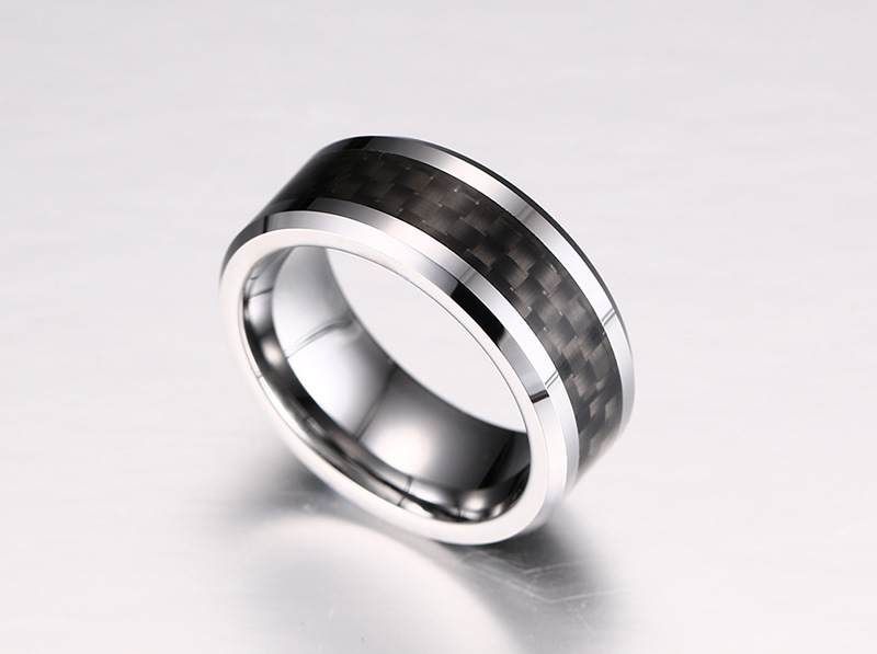 Fashion Stripe Stainless Steel Rings 1 Piece