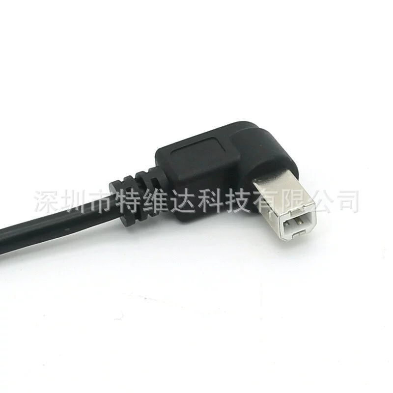 30 см угловой USB-B разъем под 90 градусов с крепежным отверстием, панельный удлинительный кабель 0.5 м