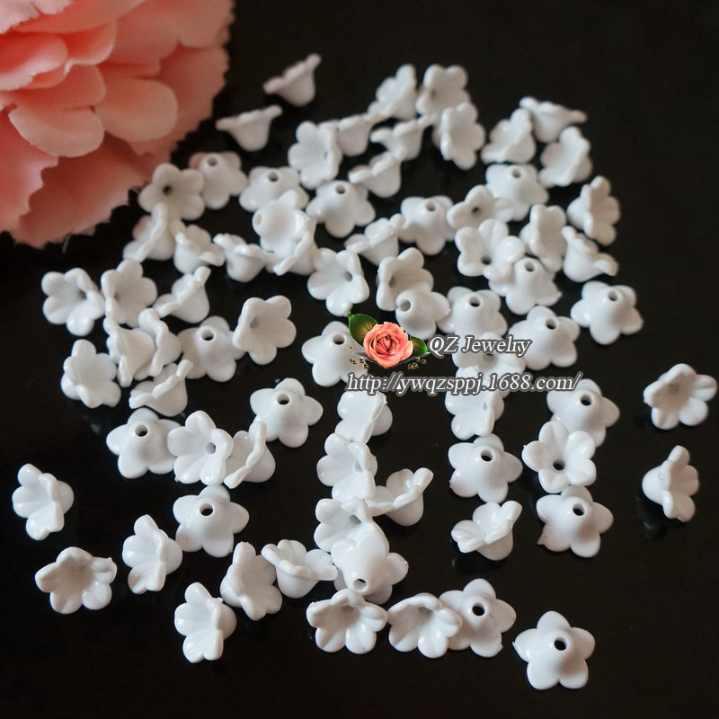 Solid color acrylic small flower holders, plastic flower hair clips, headwear accessories, diy handcrafted ornaments, pearl-proof flower holders wholesale detail image 7