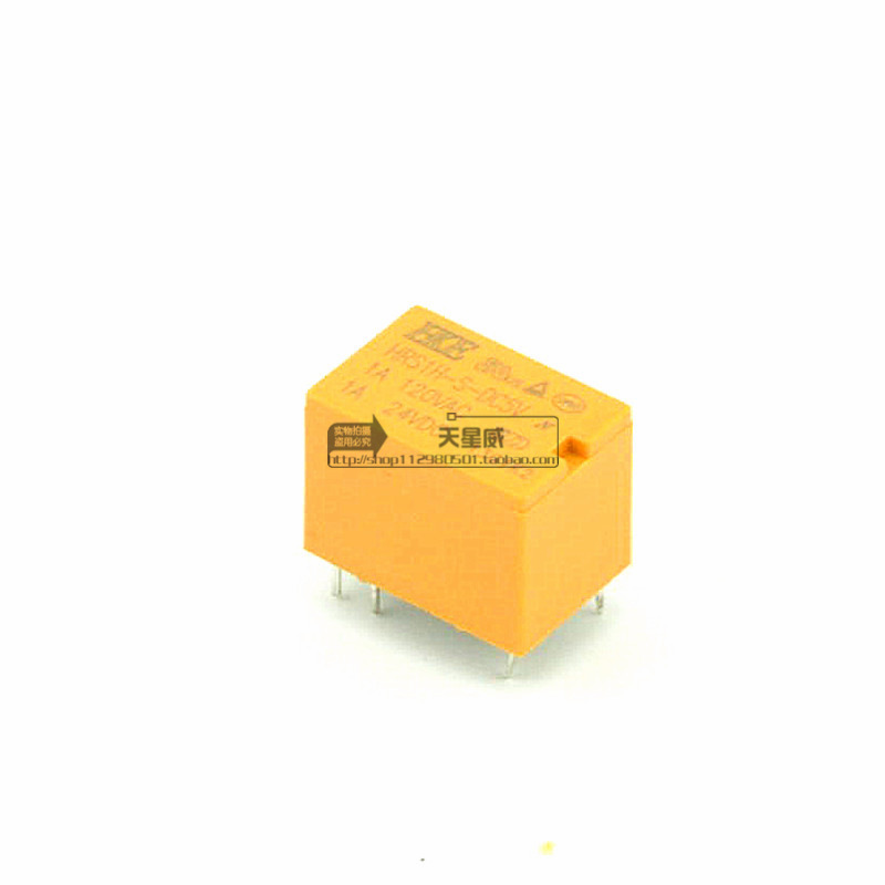 原装宁波汇港HKE信号继电器HRS1H-S-DC5V 5V/6脚/1A环保现货