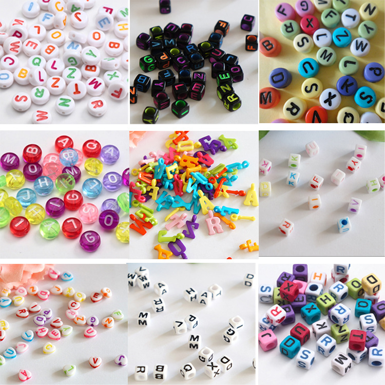 New children's educational English letter beaded jewelry material, letter beads, diy loose beads, acrylic beads accessories detail image 8