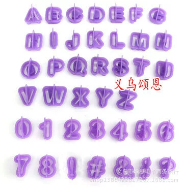 Новый товар 40 шт пластиковые формы для печенья буквенные цифровые формочки для мастики украшение печенья OPP