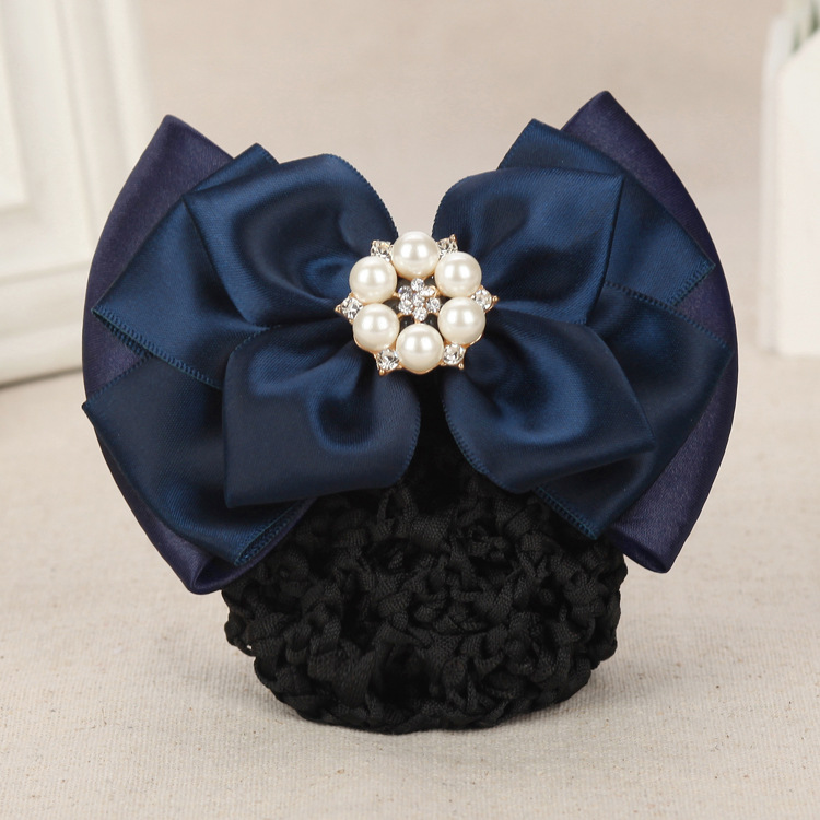 Hangsheng Professional Hair Salon Korean version pearl hair accessory Nurse Hair Net Bag Hotel Work hair clip pic 27