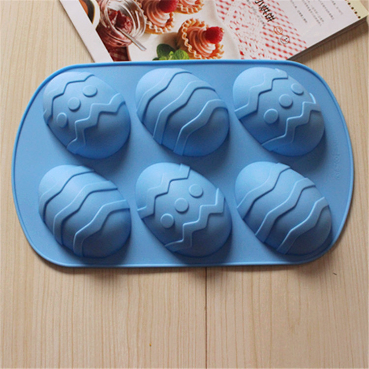 现货厂家直销硅胶蛋糕杯6连大蛋蛋糕模手工皂模果冻布丁模具