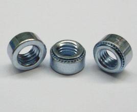蓝白锌压铆螺母 304不锈钢压花钣金螺帽 410不锈钢硬化压铆圆螺母