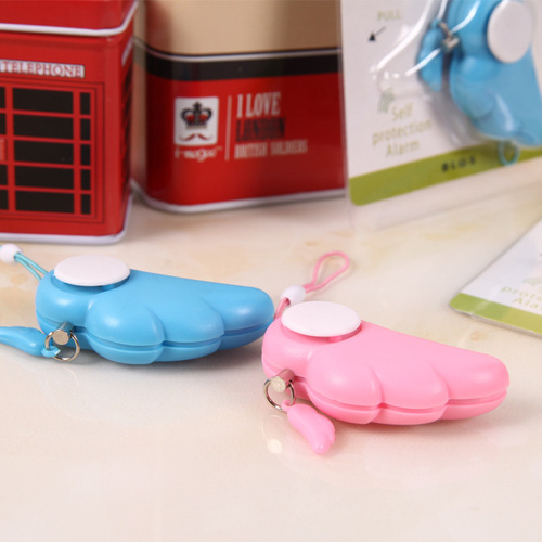 Women's self-defense lady's anti-wolf device student angel wings girlfriend girl bag hanging portable emergency personal alarm