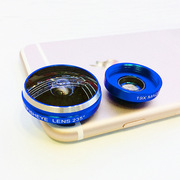 手机镜头二代235鱼眼镜头 235度鱼眼19X微距二合一镜头全套包装