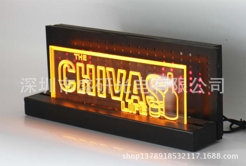 LED发光桌面广告牌 发光酒水牌， 音乐均衡器,LED发光桌牌