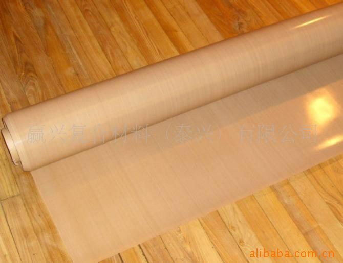 泰兴赢兴特氟龙高温抗粘布  四氟耐高温不粘布软连接用四氟高温布