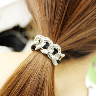 Style Coréen Nouveau Tout-match Chaîne En Métal Cheveux Anneau Vente Chaude Filles Populaires Chef Accessoires Élastique Chaîne De Cheveux En Gros display picture 16