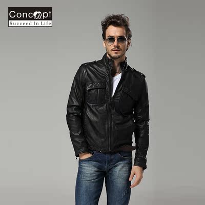 厂家批发 新款男士皮衣 欧美经典男式皮夹克 冬季男士真皮 批发|ms