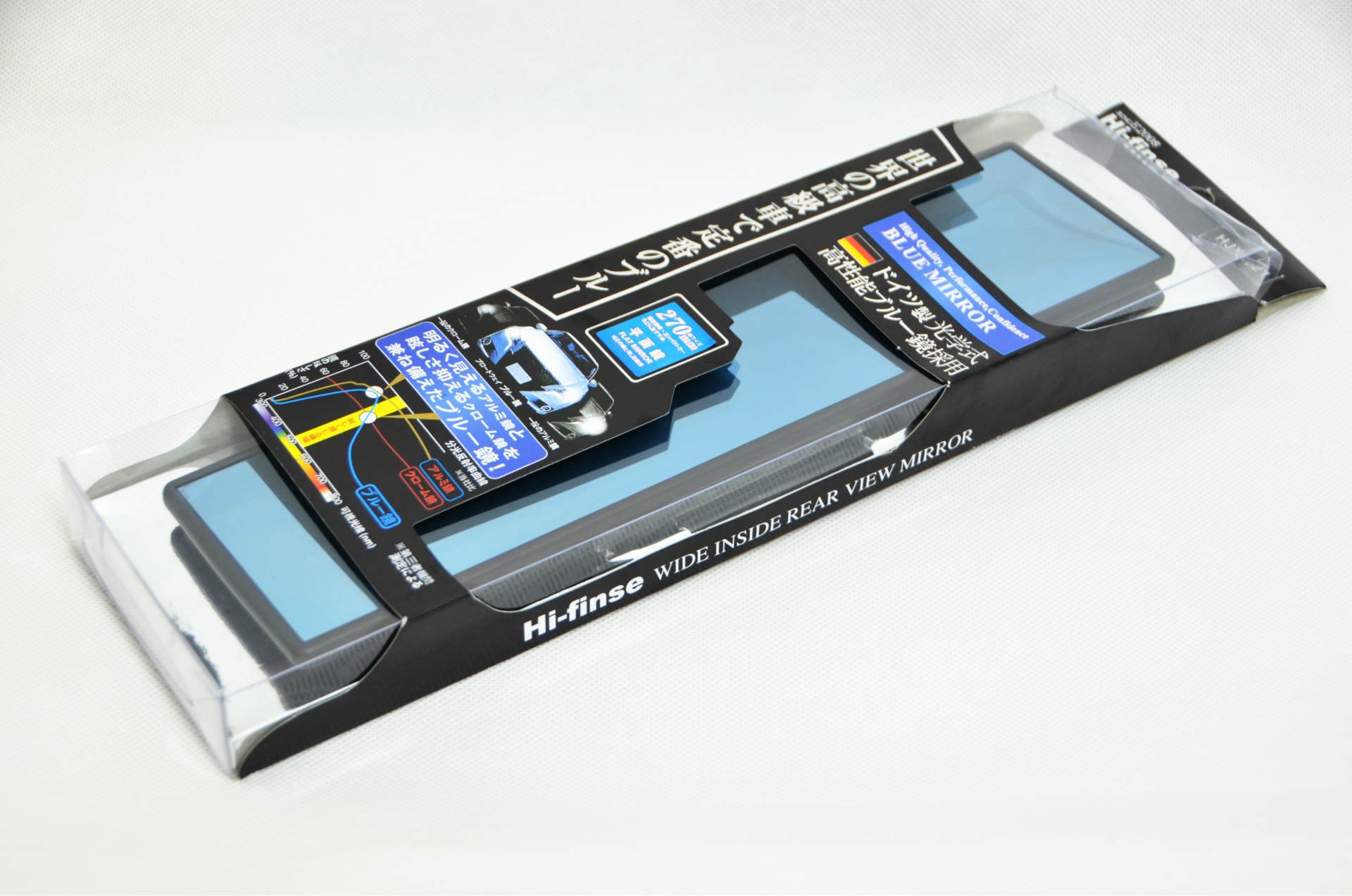 Car Rearview Reversing Mirror Rearview Curved Mirror Large Field Of View Anti-fog Anti-dazzle Indoor Rearview Mirror Blue Mirror