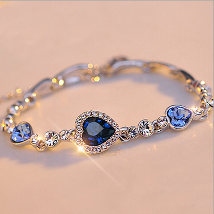 Korean Love Crystal Bracelet Fashion Oce...