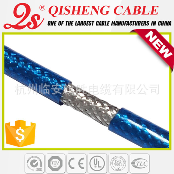 厂家底价供应高清数字无氧铜视频线RG6U/75-5 四屏蔽 同轴电缆