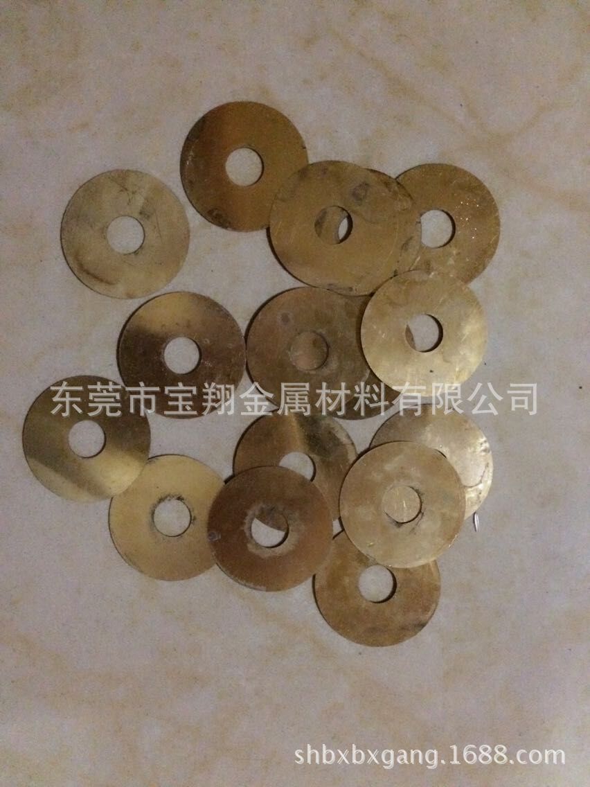 黄铜棒切圆片 黄铜垫片 圆铜片  铜圆片 圆形铜片加工