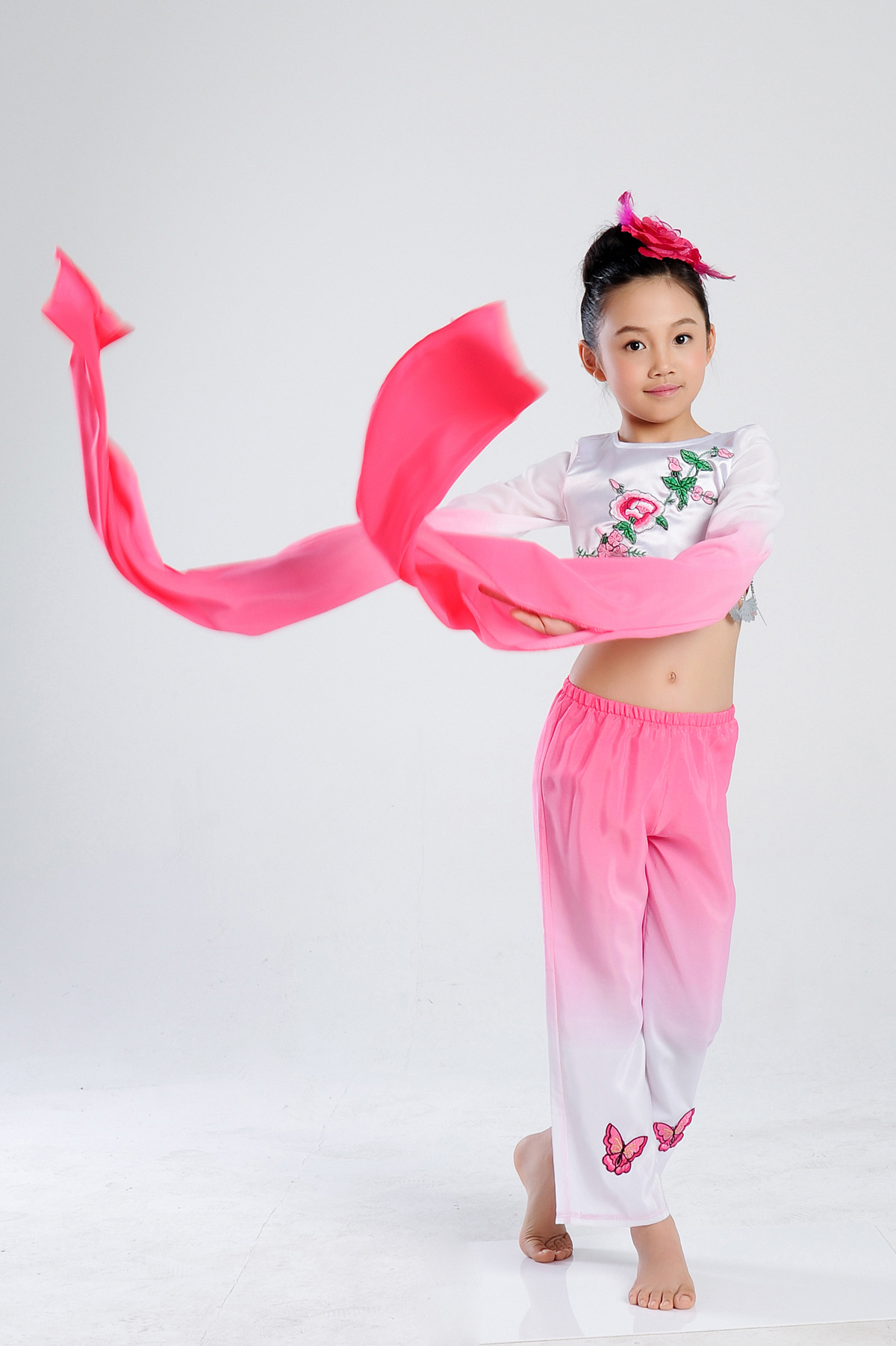 儿童印度舞演出服少儿新疆舞表演服女童肚皮舞服装幼儿民族舞蹈服-阿里巴巴