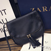 Polyurethane one-shoulder bag with zipper with tassels, bag strap, Aliexpress, wholesale
