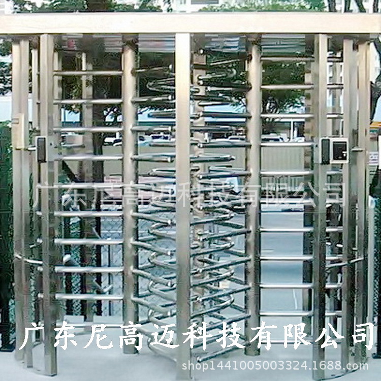 厂家长期供应工厂大门打卡考勤全高栅栏转扎机 双通道双向刷卡