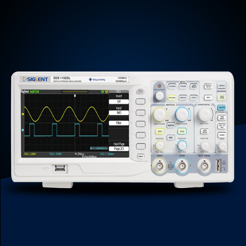 鼎阳(SIGLENT)SDS1202DL+数字示波器彩色大宽屏USB存储200M