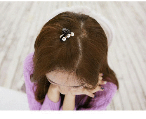 Korean version of women's pearl-encrusted hairpins large and small grippers jewelry wholesale 2 yuan store supply wholesale