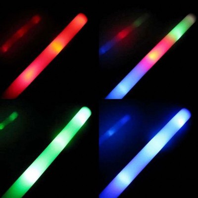 Wholesale Supply Colorful sponge stick Flash stick Glow Stick monochrome foam Sponge Stick Festive supplies