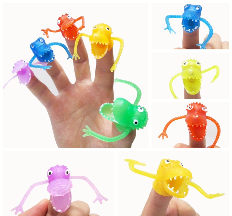 novel plastic cement dinosaur Means even Finger story Mini dinosaur Finger Toy Toys wholesale