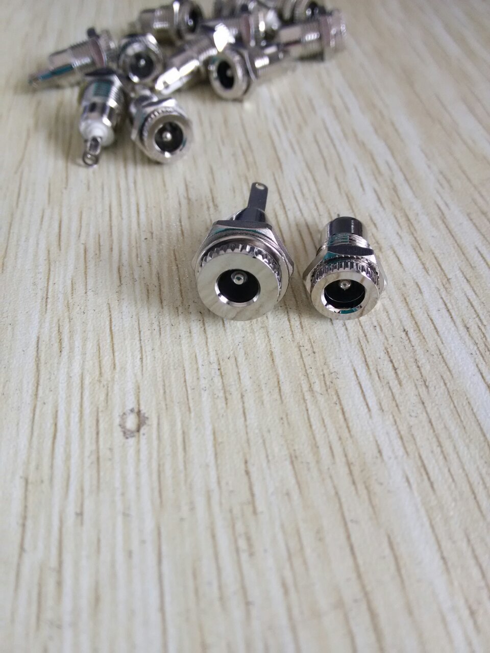 dc金属母头母座铜针2.1 2.55.5大电流直流充电焊接焊线2.0小