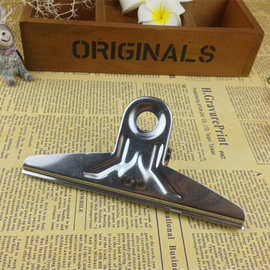 15cm大号金属铁夹子批发一包10个发票夹a4文件夹封口夹资料长尾夹